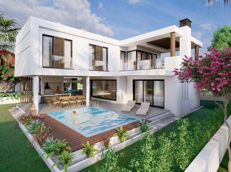 Villa mit Pool auf Nordzypern kaufen in der Nähe von Famagusta